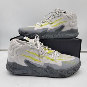 Puma MB.01 Shoes Mens Size 11 Gray Yellow LaMelo Ball 01ofOne Not From Here Rare
